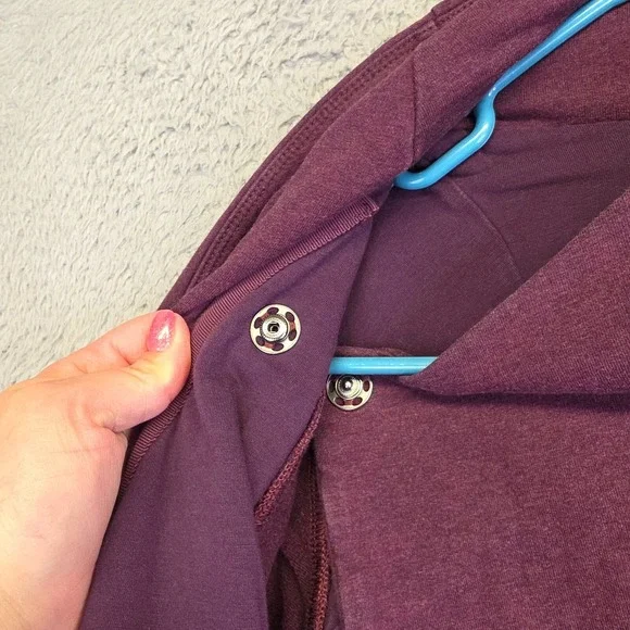 Lululemon Thats A Wrap Jacket Womens 4 Purple Crossover Thumbhole French Terry‎ - Picture 5 of 16